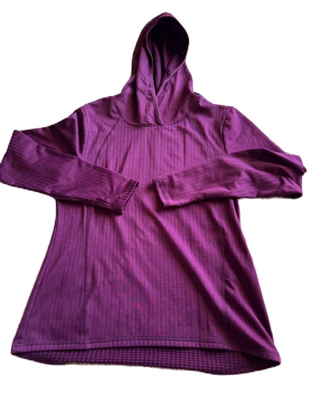 Jockey L purple hooded lightweight top with front pockets